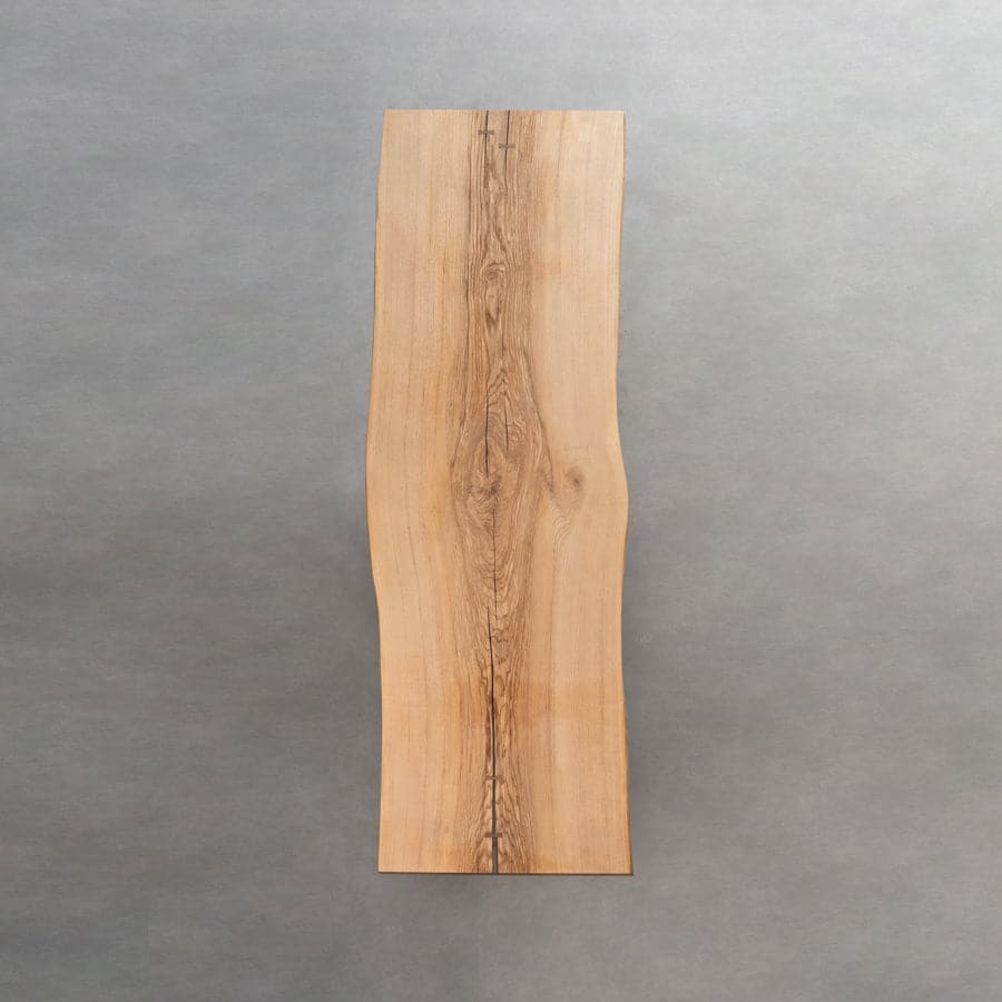 Ash Wood Live Edge Solid Slab Dining Table