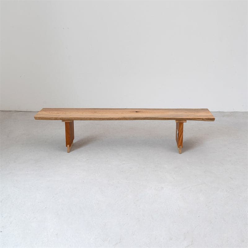solid wood bench