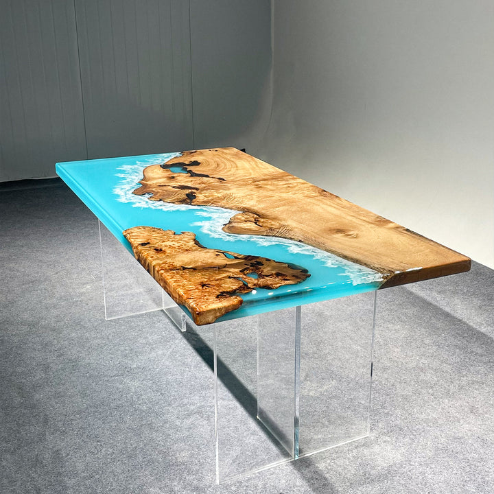 Seawavetable-Unique ocean-inspired custom epoxy table
