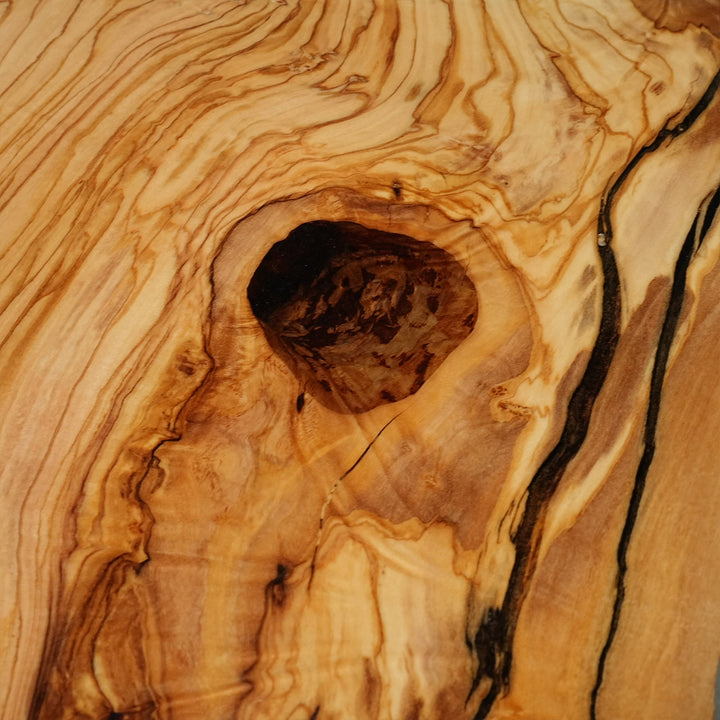 Luxury live edge dining table with clear epoxy resin surface
