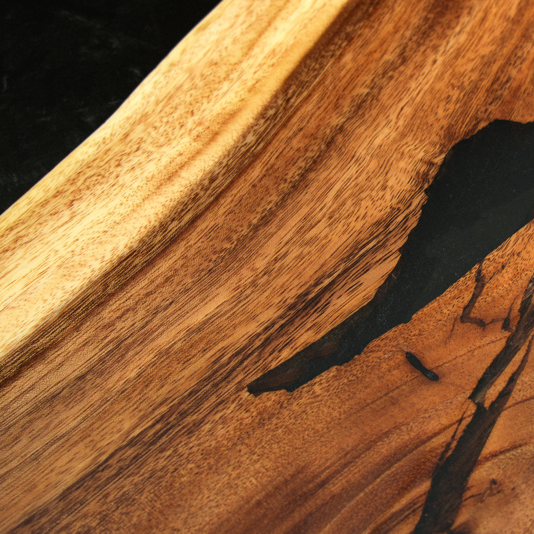 Live edge walnut epoxy table suitable for conference or dining rooms