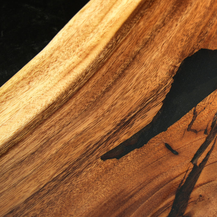 Live edge walnut epoxy table suitable for conference or dining rooms