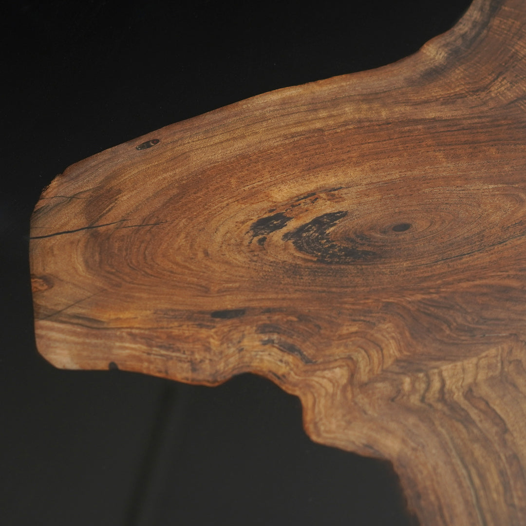 Seawavetable-Artistic black walnut dining table with epoxy