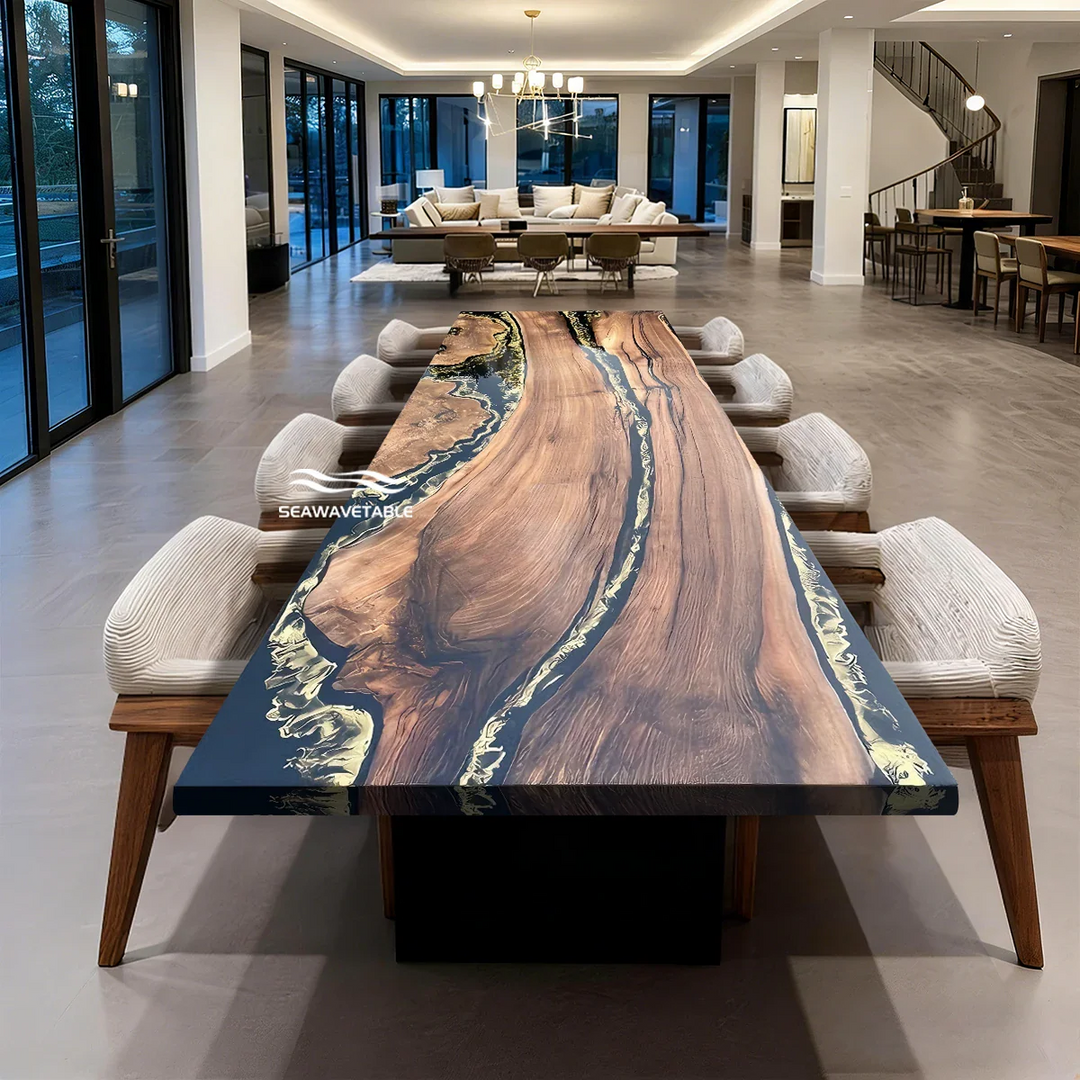 epoxy dining table,epoxy river table