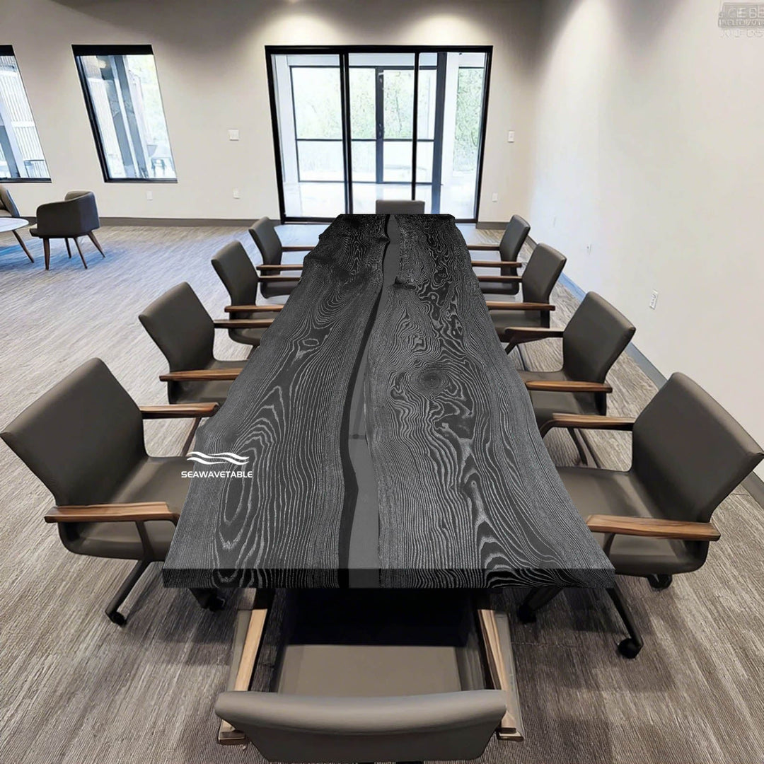 Custom Ash Epoxy Table