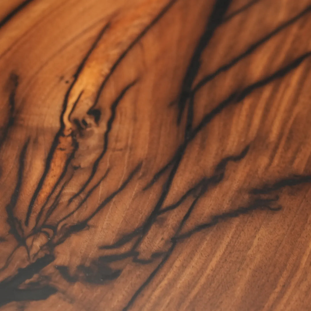 144 inch Black Walnut and black epoxy conference table