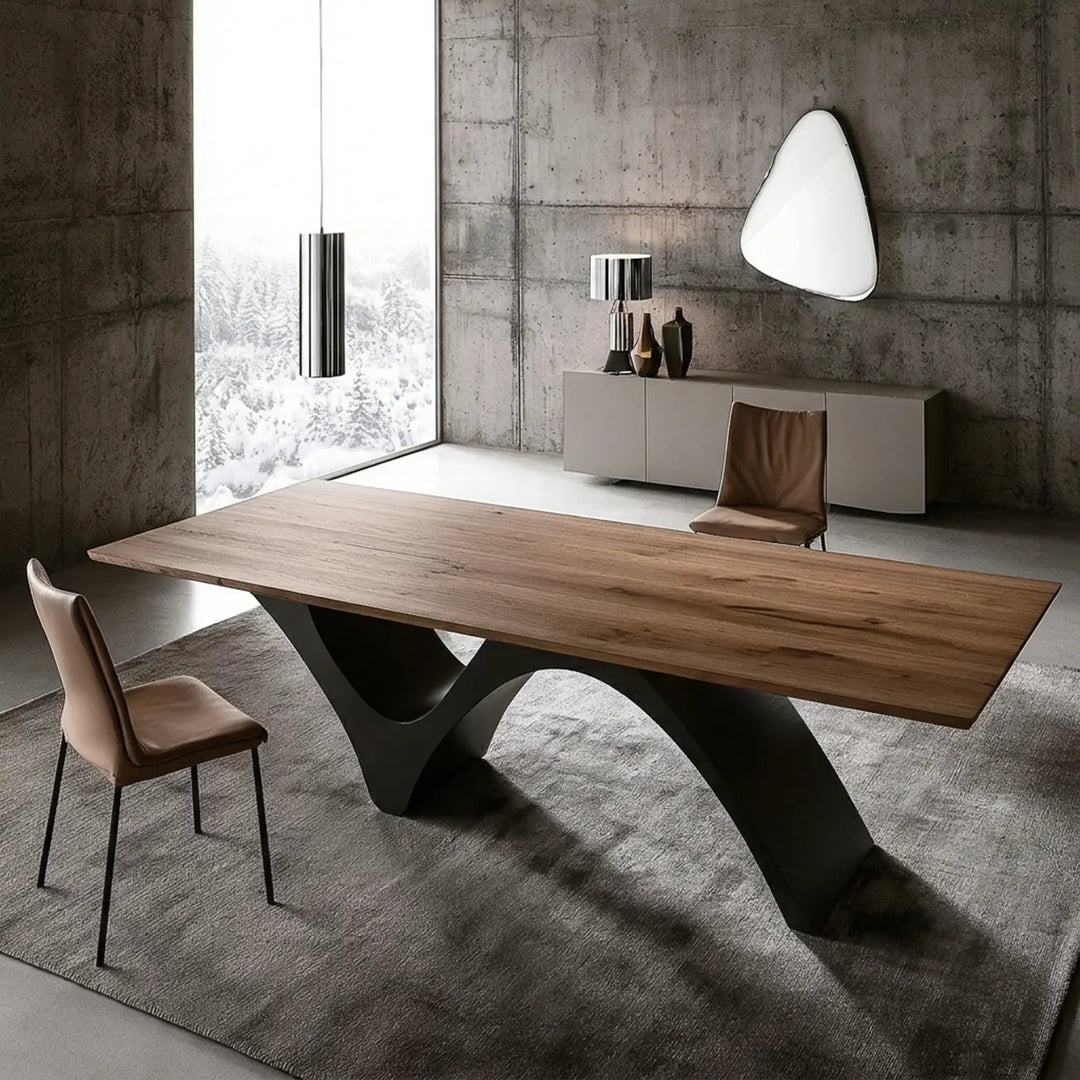 Modern Sculptural Wave-Shaped Metal Table Base for Dining Tables – MTL20