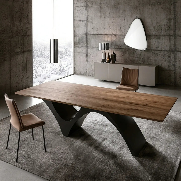 Modern Sculptural Wave-Shaped Metal Table Base for Dining Tables – MTL20