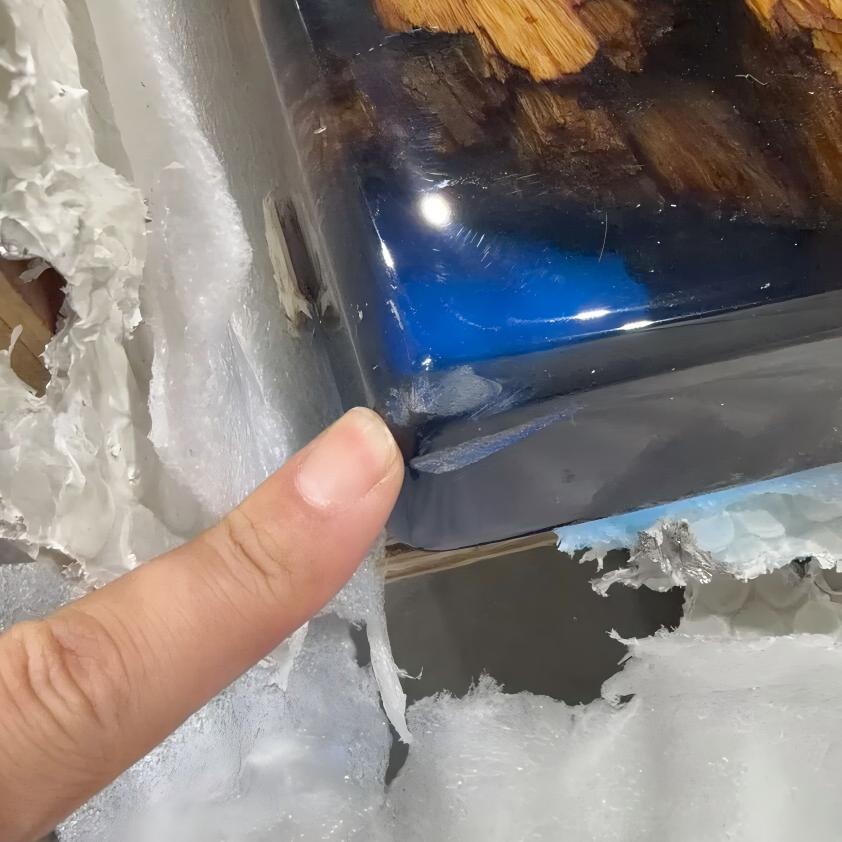 In-Stock Golden Camphor Ocean Resin Table 48" × 96" – Minor Imperfections, Ships in 2 Weeks