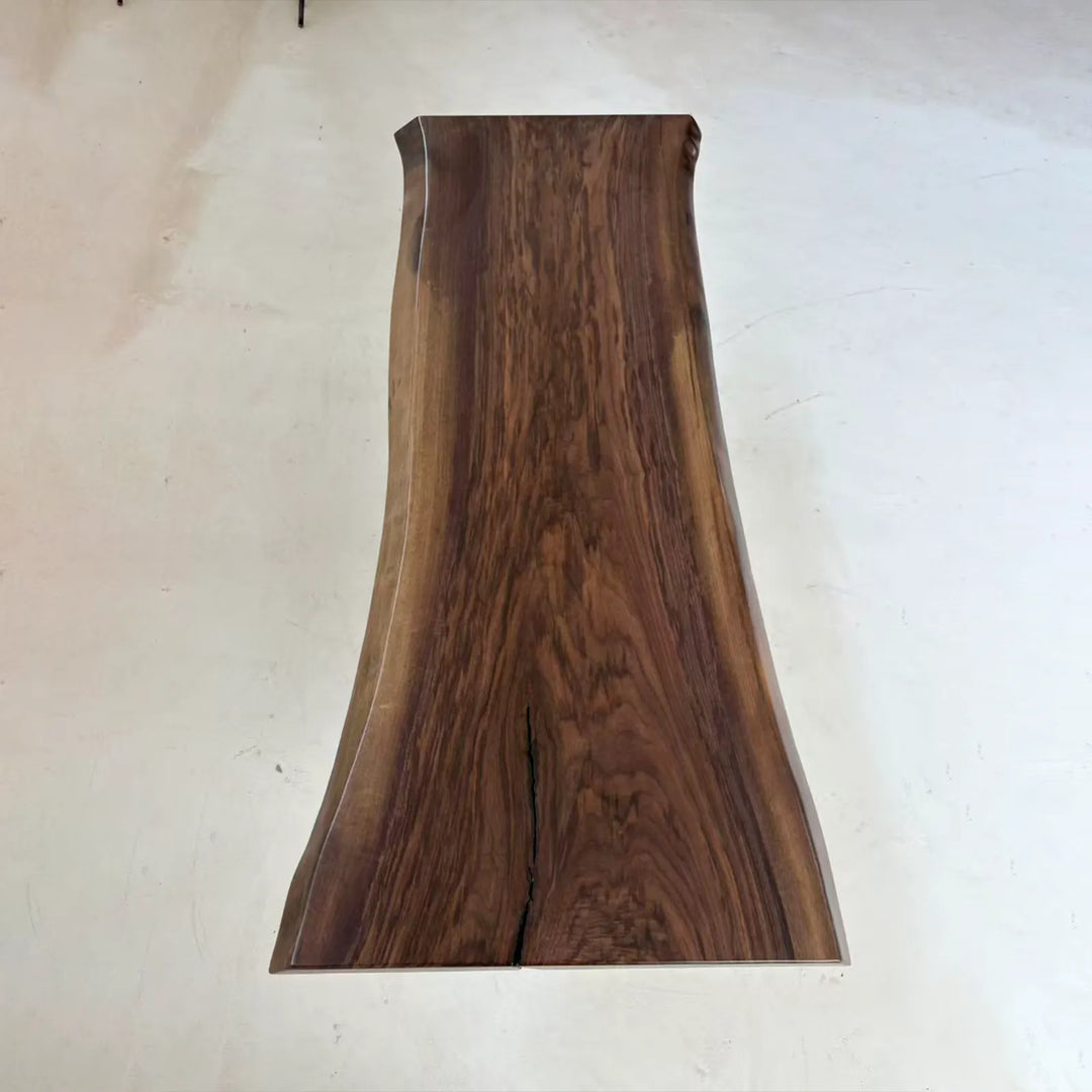 6 foot solid Black Walnut dining table with natural wood grain
