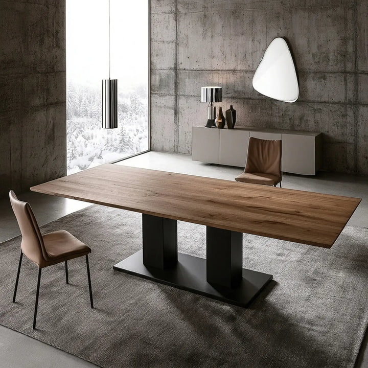 Modern Double Pedestal Metal Table Base for Dining & Conference Tables – MTL14