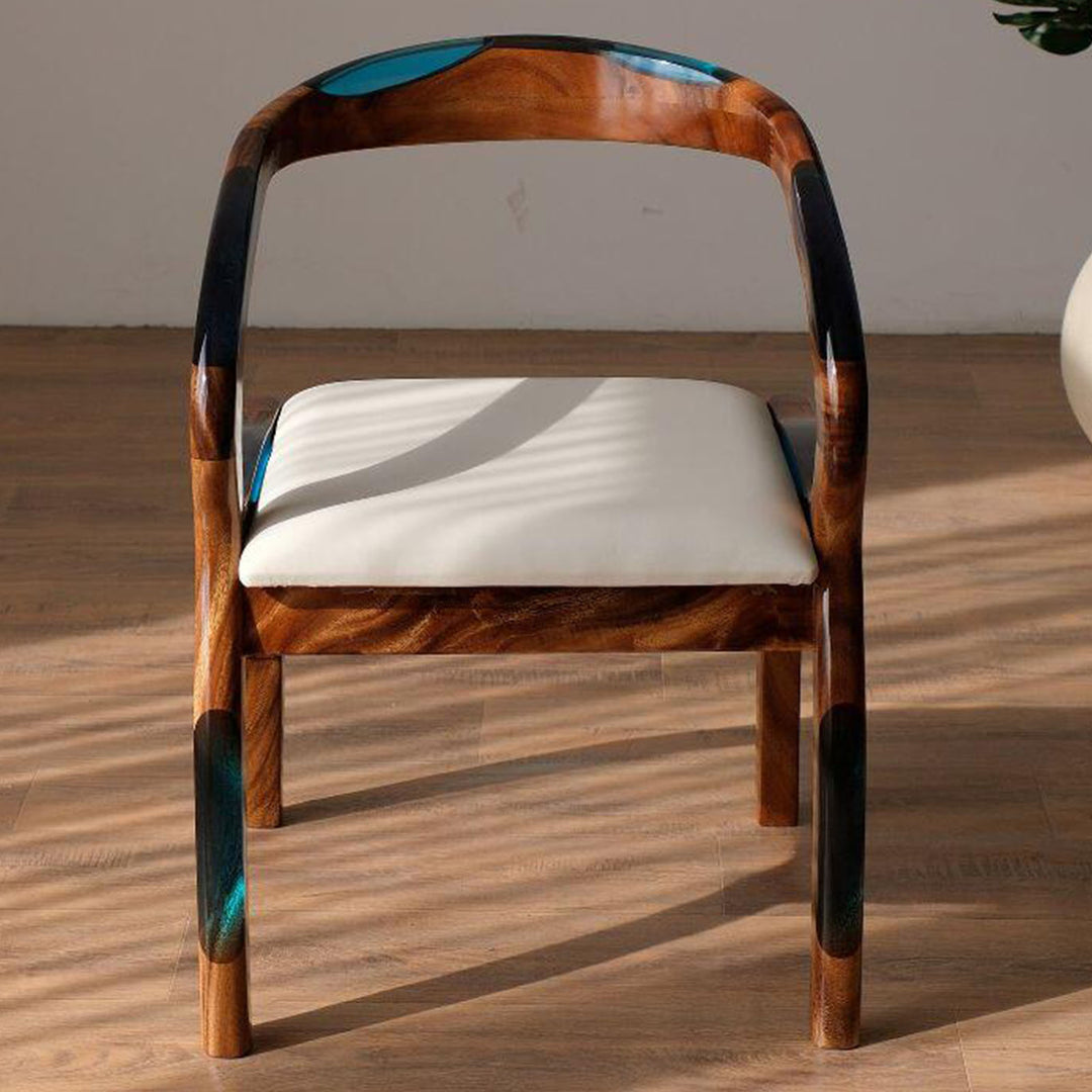 Custom Resin Dining Chairs Set of 6 – Matching Epoxy Accent Chairs by SeawaveTable