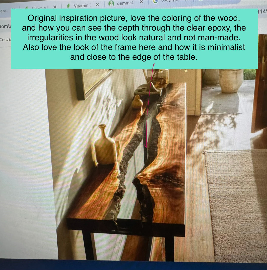 Custom Clear Epoxy Table