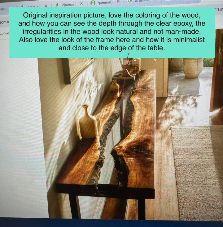 Custom Clear Epoxy Table