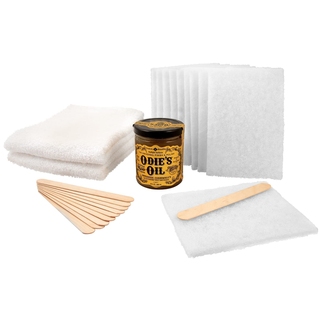 9 Ounce Jar Wood Oil With Buffing Towels and Stirring Sticks