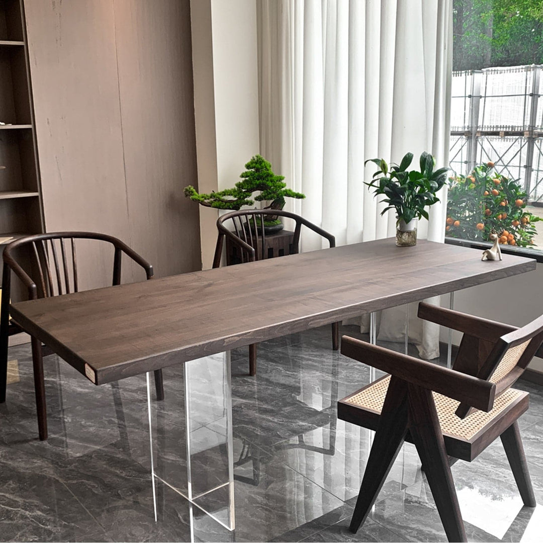 solid wood dining table