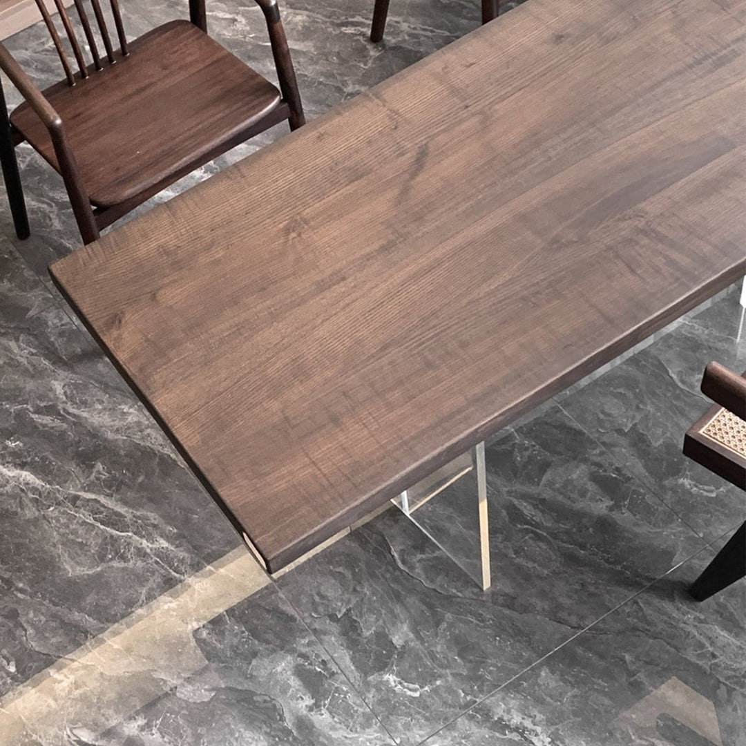 solid wood dining table