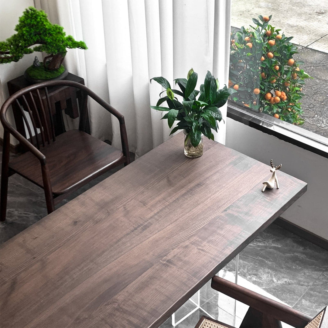 solid wood dining table