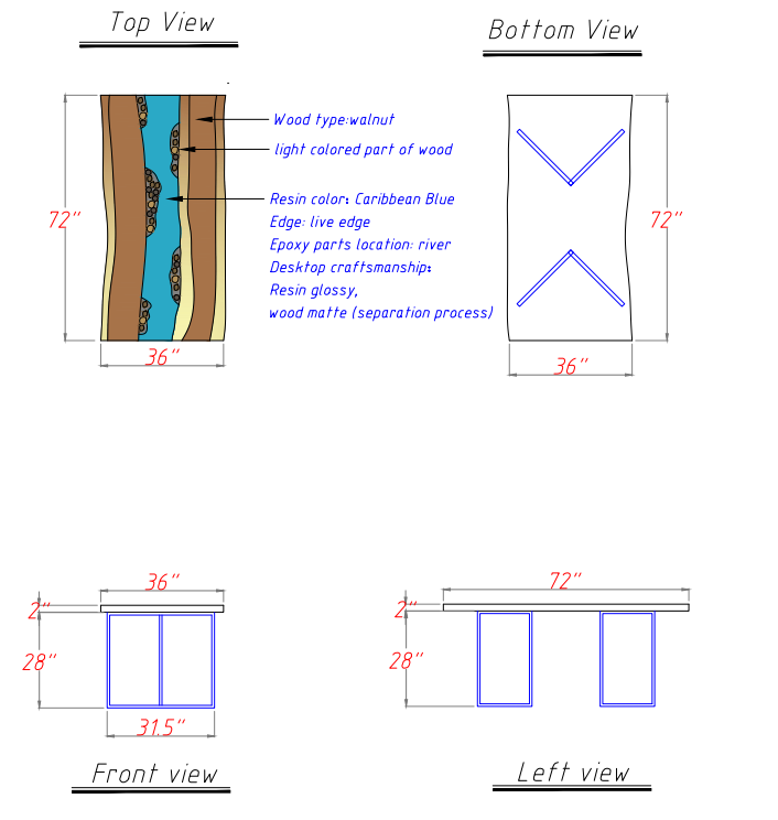 Luxury epoxy river table for mountain lodge interiors