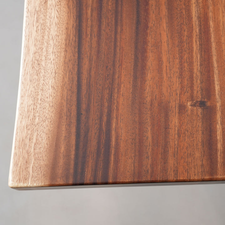 Solid walnut blue epoxy river table natural stone accents