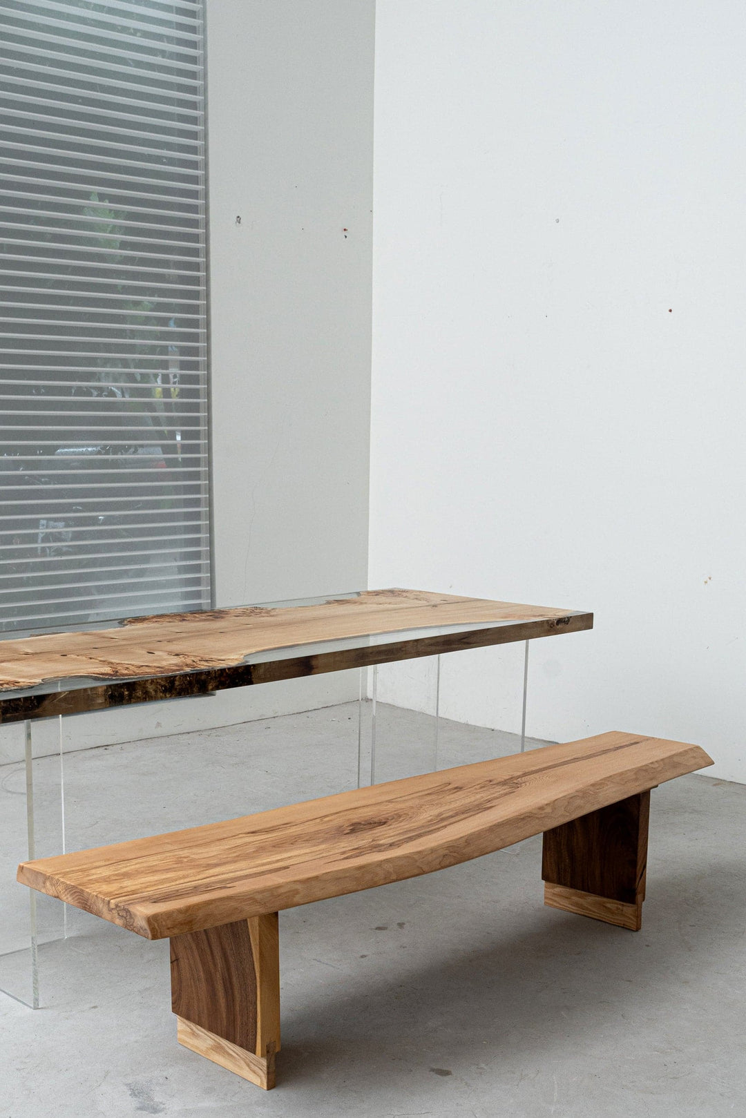 wooden benches for dining