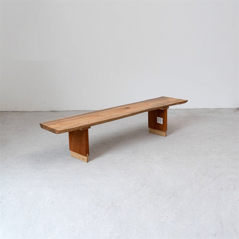 solid wood bench