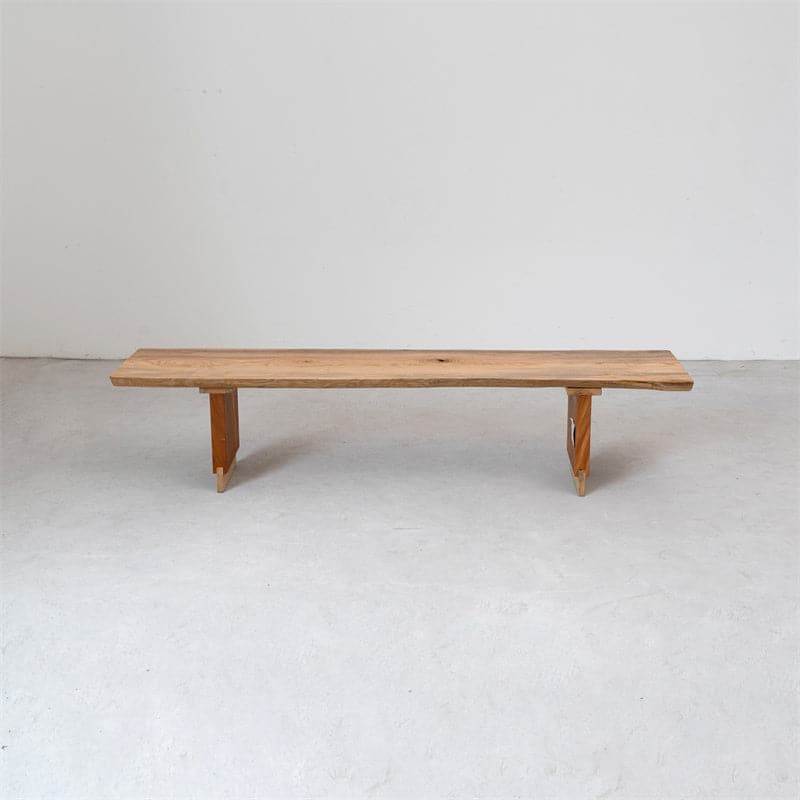 solid wood bench