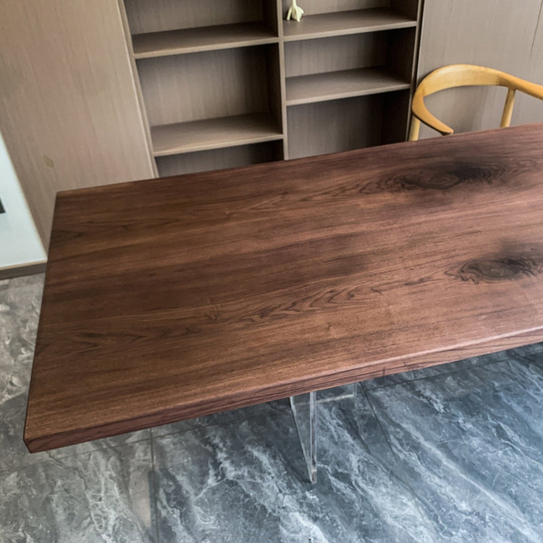 black walnut wood slab table near me