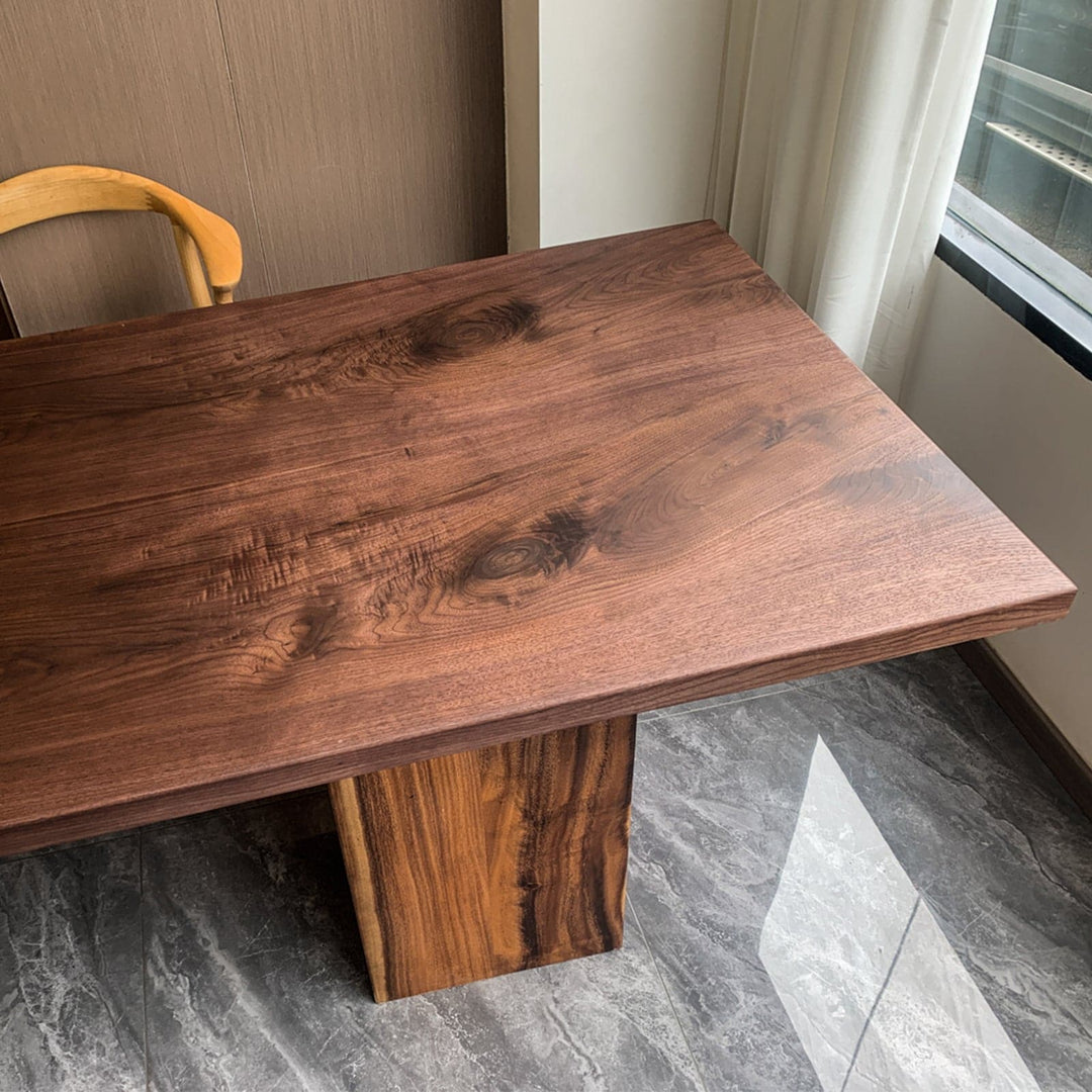 black walnut wood slab table near me