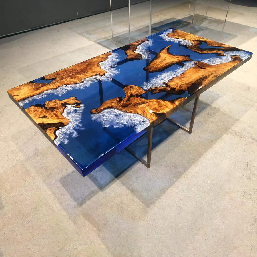 table with resin top