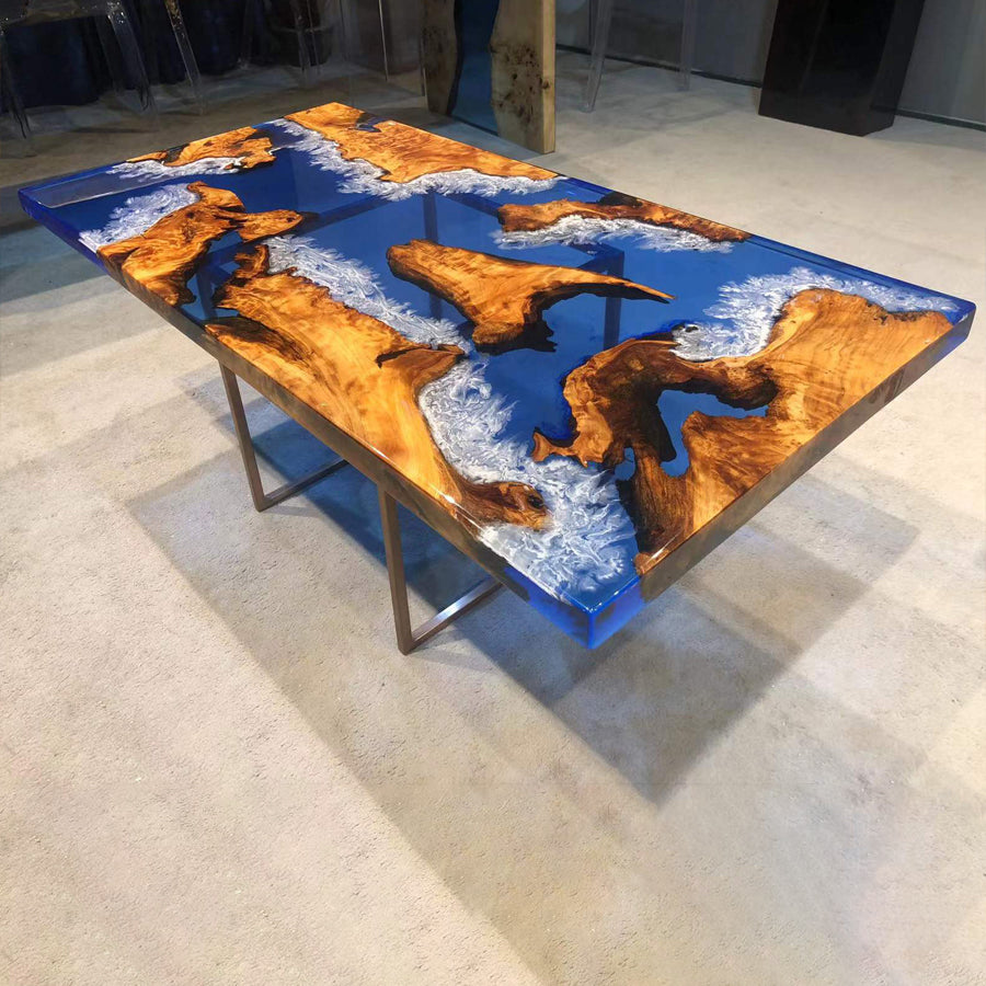 table with resin top