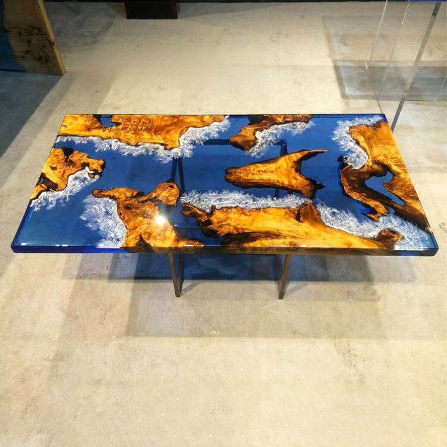 table with resin top