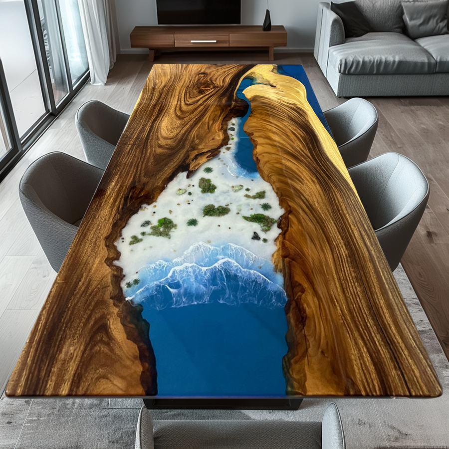 custom epoxy resin wood table