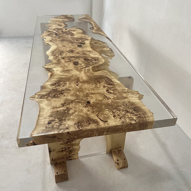 clear epoxy resin table