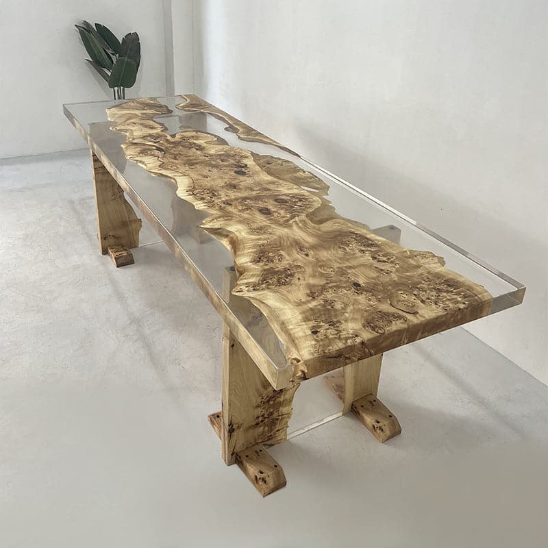 clear epoxy resin table