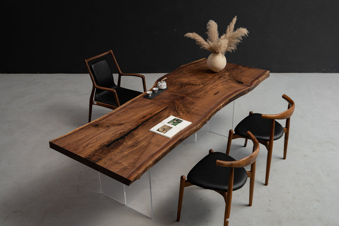 modern solid wood dining table