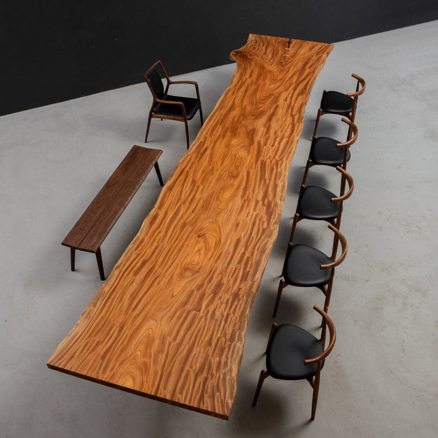 solid wooden dining table