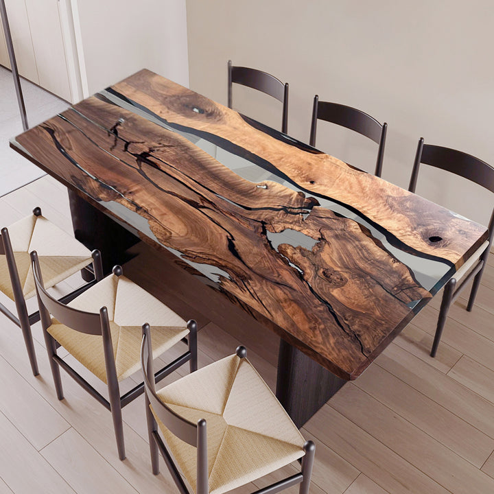 Black walnut table,epoxy table,dining table,resin table,River table,kitchen table,epoxy table top,epoxy counter top,black epoxy table,custom epoxy resin table