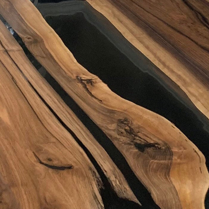 Black Walnut
Epoxy Resin
River Table
Dining Room Table
Slanted Edge Design
Epoxy Resin River
Premium Black Walnut Wood
Handcrafted Craftsmanship
Customizable Options
Epoxy Resin Colors
Natural Clear Finish
Bold, Vivid Shades
Decorative Elements
Dining Table