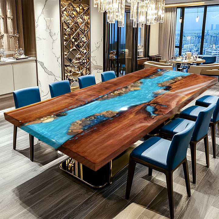 Epoxy river table,epoxy dining table