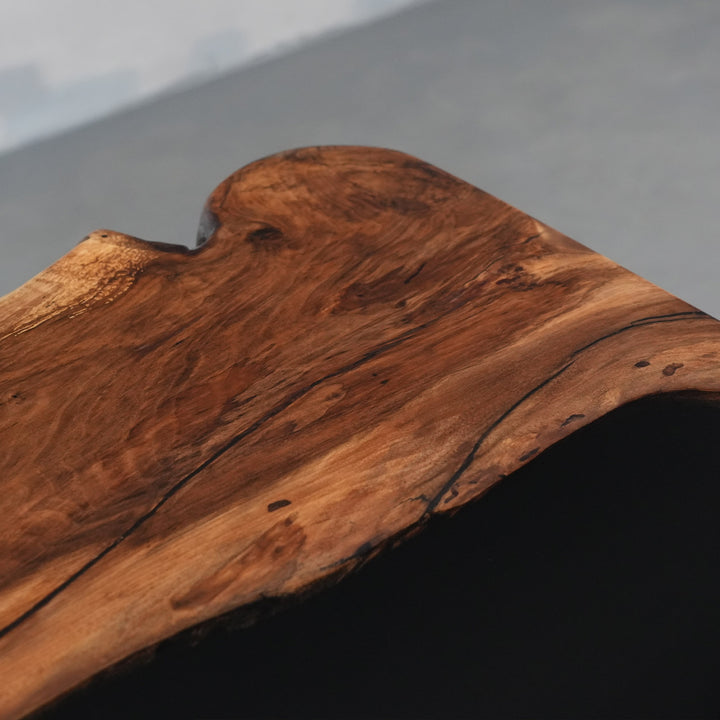 Close-up of a wooden surface with natural grain and texture 