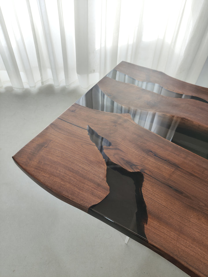 Custom Live Edge Epoxy Dining Table CRT-174