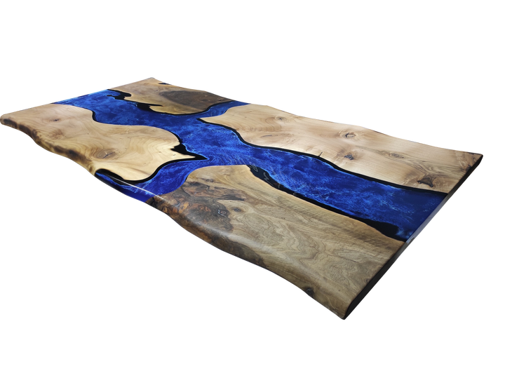 Black walnut table,epoxy table,dining table,resin table,River table,kitchen table,epoxy table top,epoxy counter top,Blue epoxy table