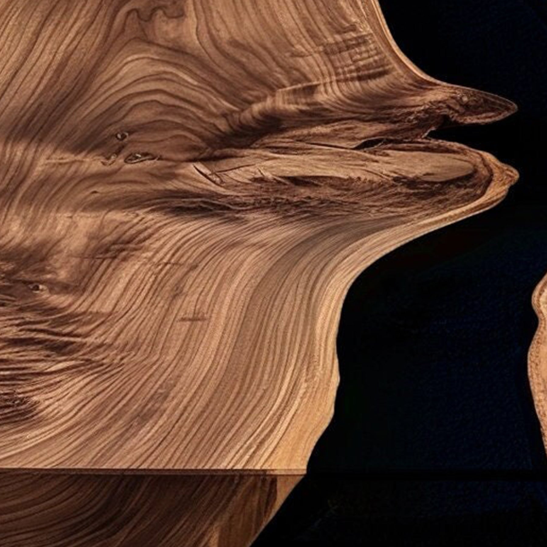 Custom Seawave Walnut Epoxy Resin River Office Desk CRT-002