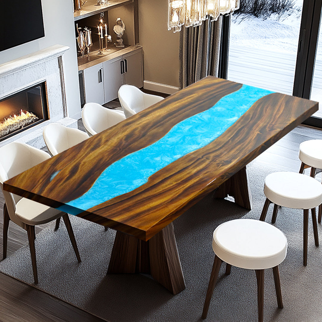 epoxy table,dining table,resin table,River table,kitchen table,epoxy table top,epoxy counter top,black epoxy table,custom epoxy resin table，blue epoxy table,custom epoxy table,epoxy resin table,grow epoxy table with LED lights,live edge dining table,epoxy kitchen table