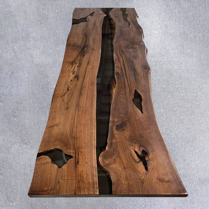 black walnut slab epoxy table,epoxy conference table