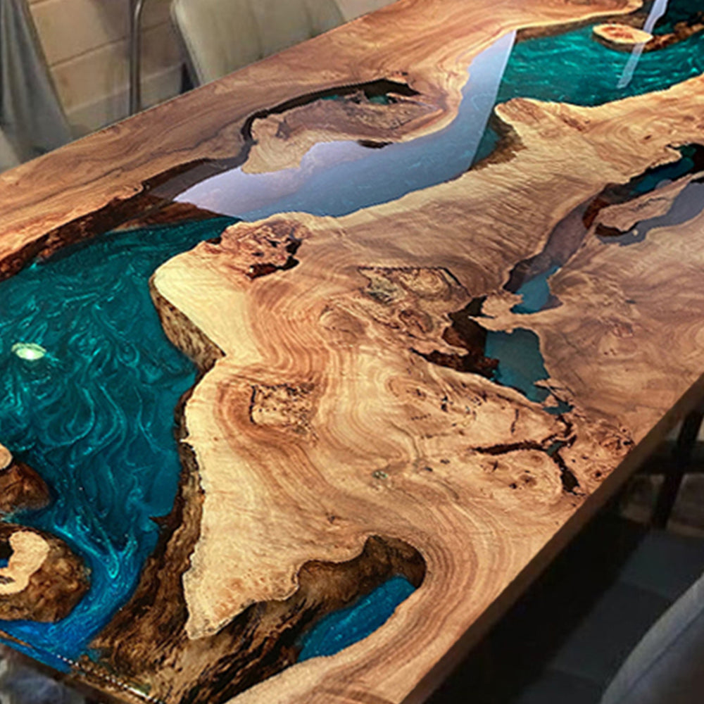 Black walnut table,epoxy table,dining table,resin table,River table,kitchen table,epoxy table top,epoxy counter top,Blue epoxy table