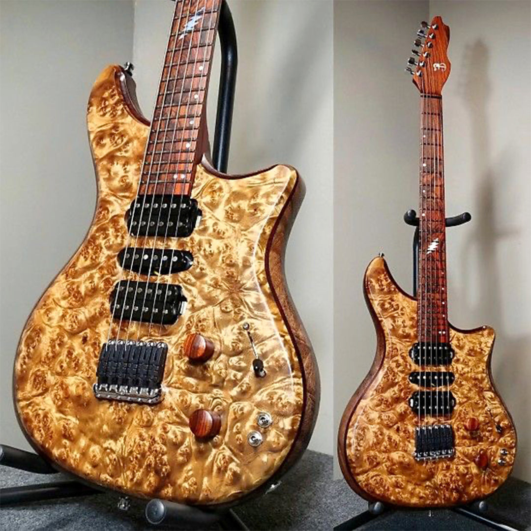 Custom Epoxy Resin and Wood Electric Guitar CRG-01