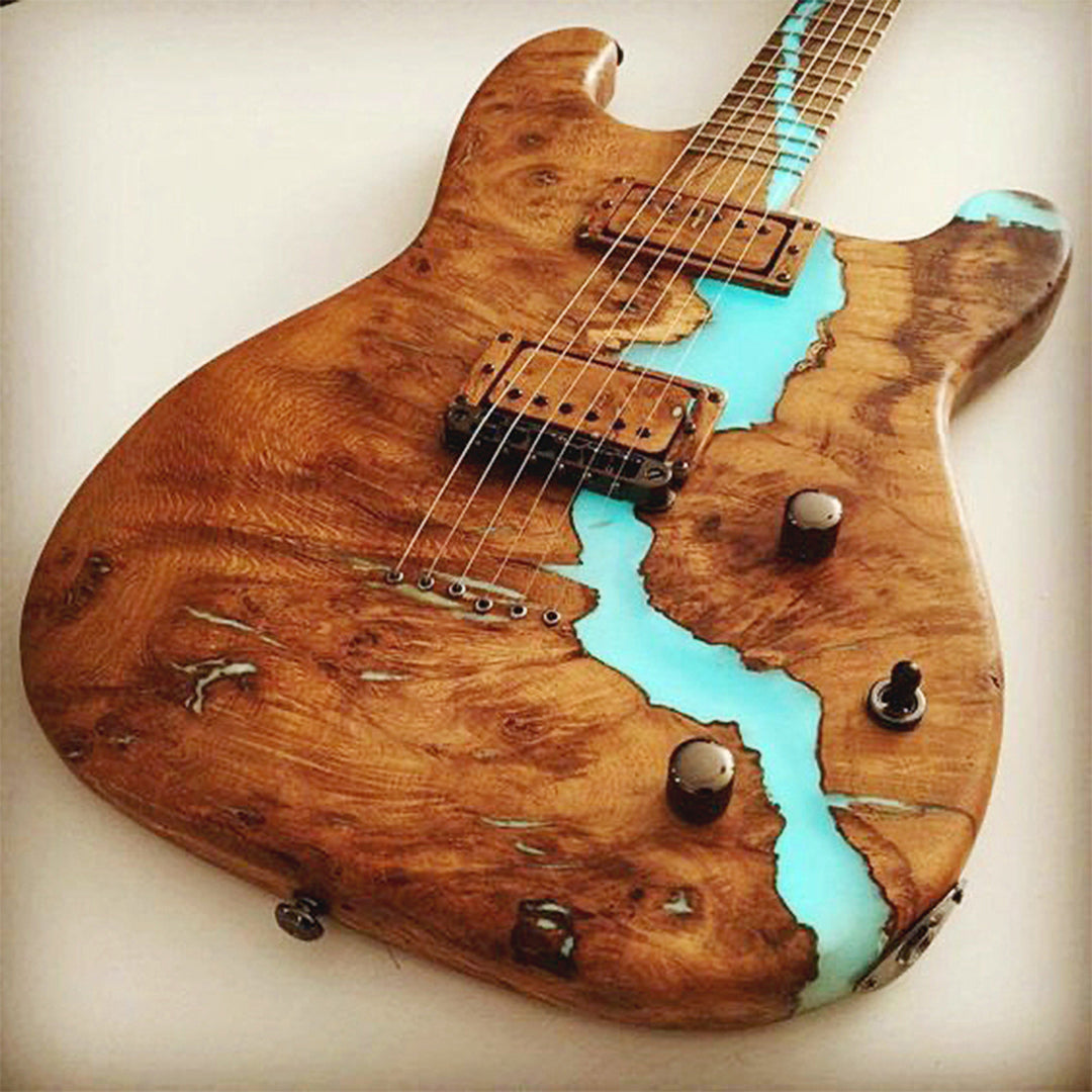 Custom Epoxy Resin and Wood Electric Guitar CRG-01