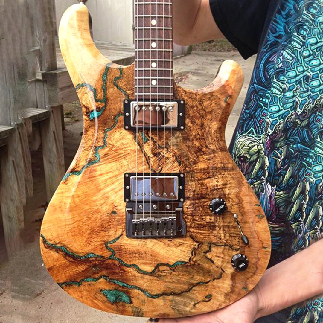 Custom Epoxy Resin and Wood Electric Guitar CRG-01